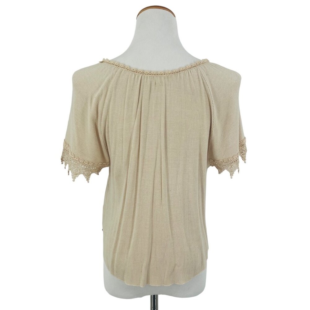 Vintage Y2K Free People Crochet Lace Cardigan Top • Boho Fairycore Coquette - Picture 7 of 12